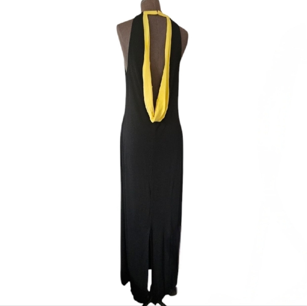 Solid & Striped X Sofia Richie The Seleta Maxi Dress Size XL NWT Yellow / BLACK